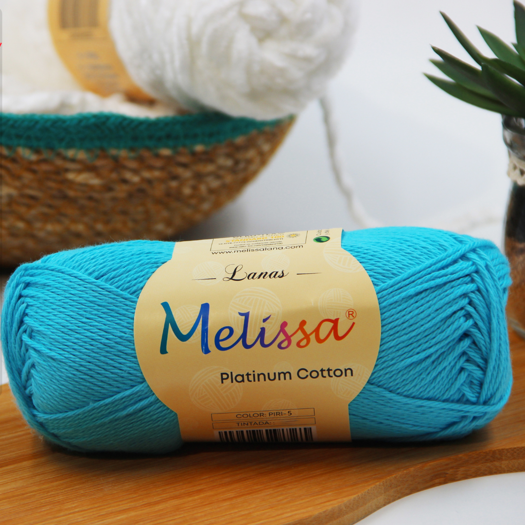 PLATINUM COTTON bleu turquoise 75g