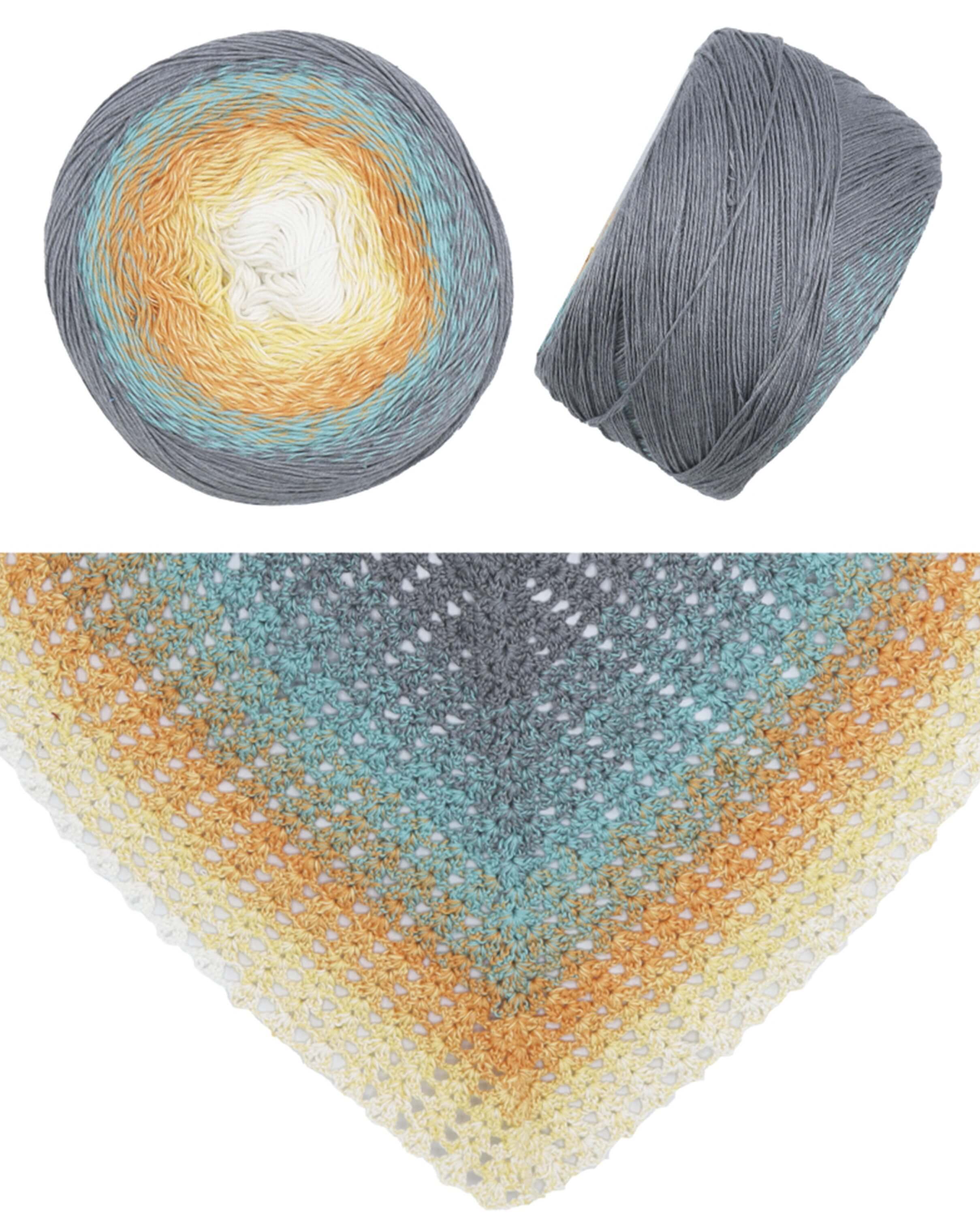 COTONE MILU orange-gris 150g