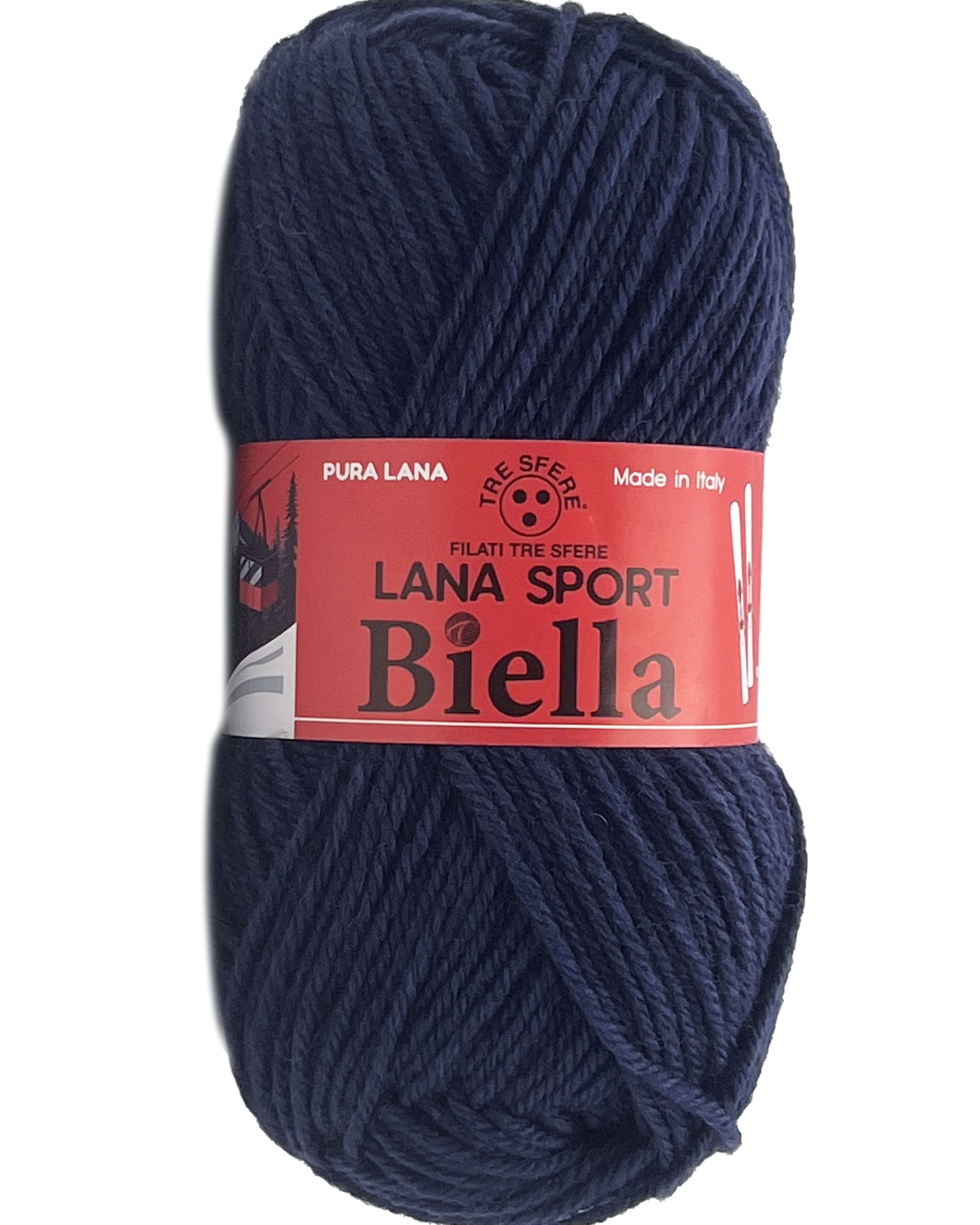 LANA SPORT BIELLA bleu marine 50g