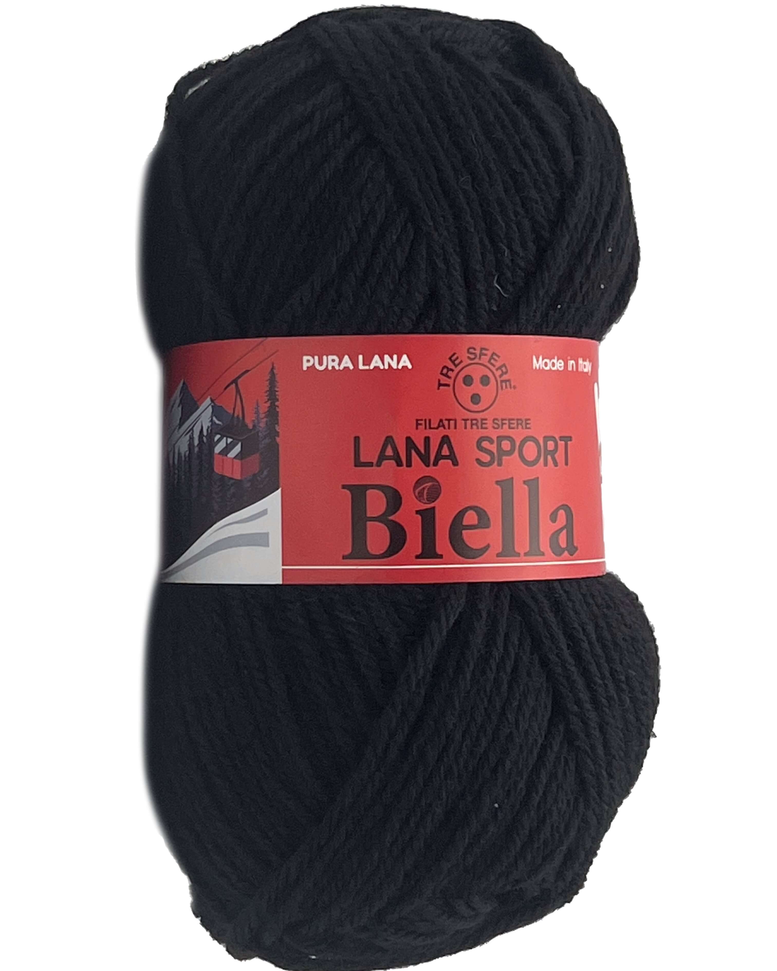 LANA SPORT BIELLA noir 50g