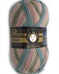 MERINO ORO MULTICOLOR rose-vert 100g