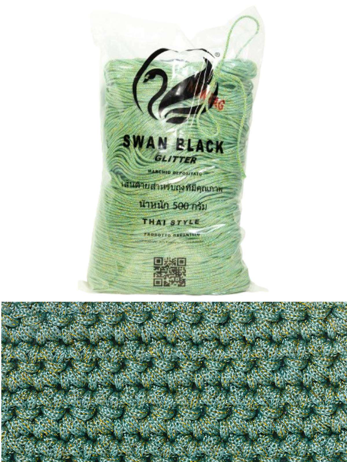 SWAN BLACK GLITTER Jade - Or 500g