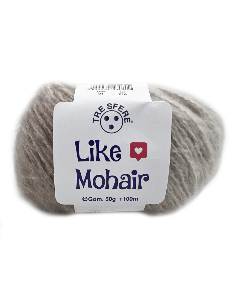 LIKE MOHAIR blanc 50g