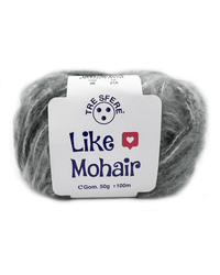 LIKE MOHAIR blanc-gris 50g
