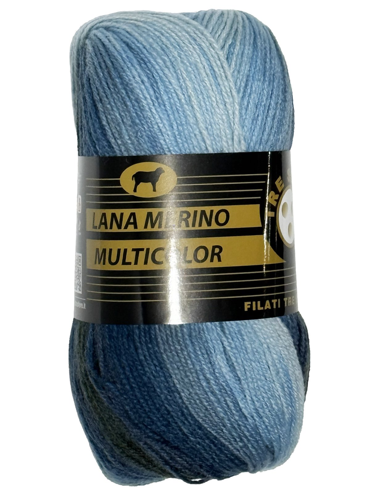 MERINO MULTICOLOR Bleu glacée 100g