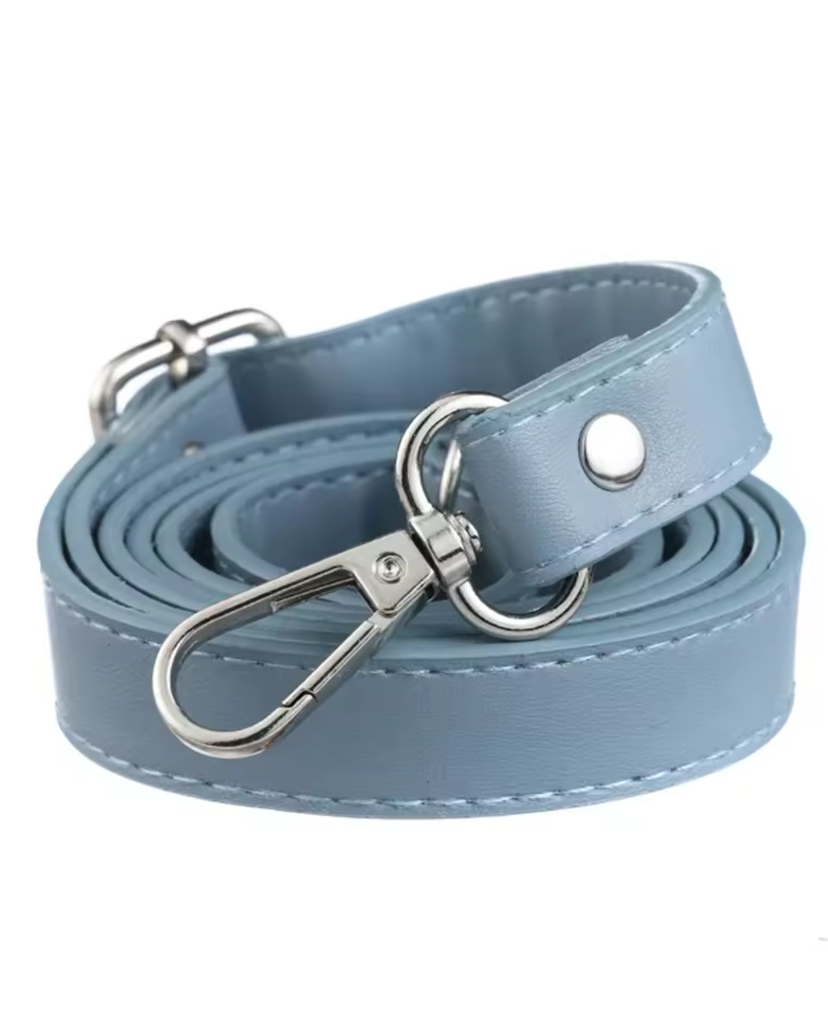Sangle de sac en éco-cuir bleu