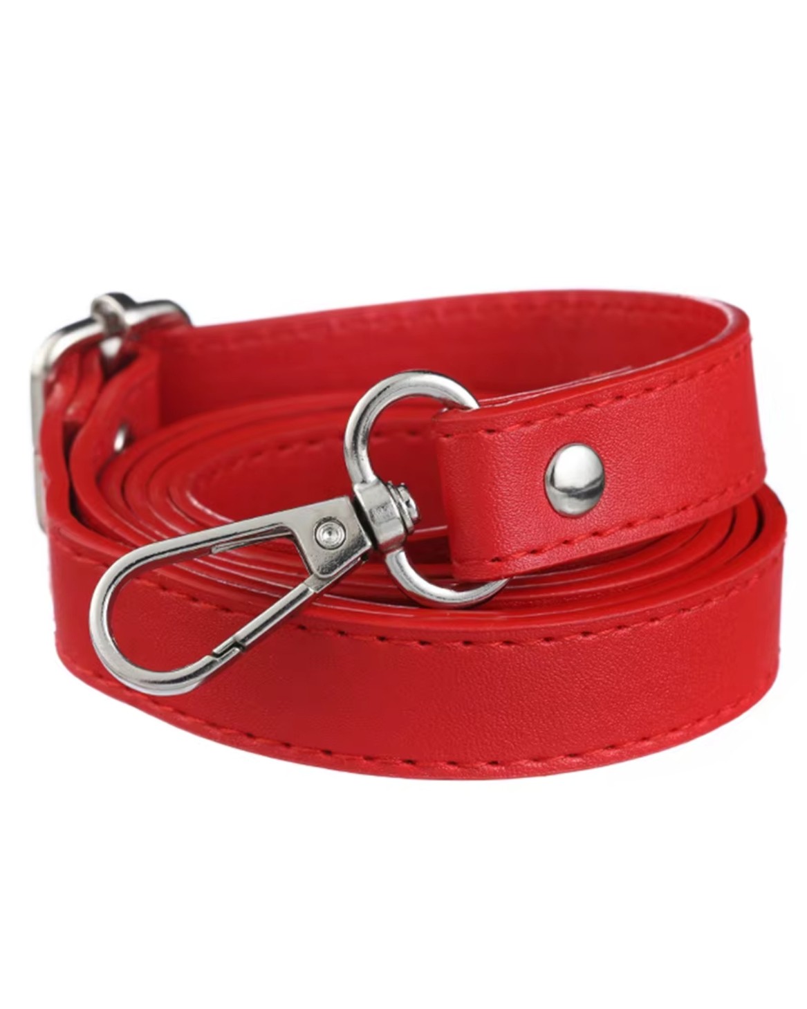Sangle de sac en éco-cuir rouge