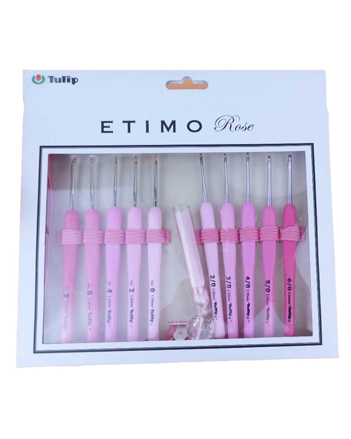 TULIP - Set de crochets ergonomiques Etimo Rose 0,90 mm – 3,50 mm