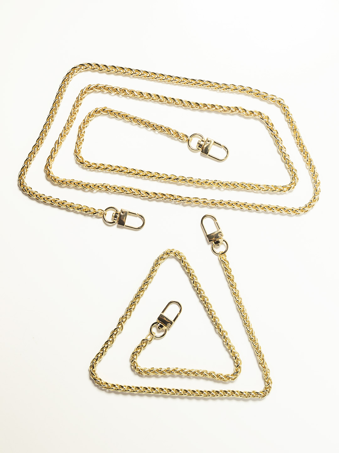 Bandoulière de sac en métal doré